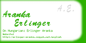 aranka erlinger business card